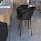 Flash Furniture 26" Black LeatherSoft Counter Stool with Wood Legs AY-1928-26-BK-GG - alternate 6